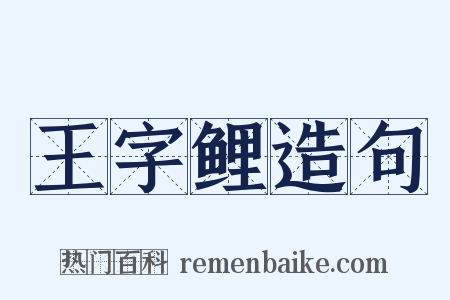 王字鲤造句是什么意思的图片